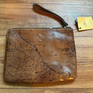 Patricia Nash Map Collection Leather Clutch